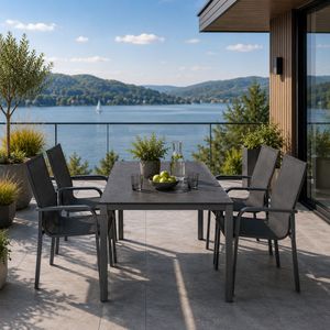 OUTLIV. Julia Gartenmöbel-Set M (4 Plätze) mit Kettler Cubic Tisch 160x95cm