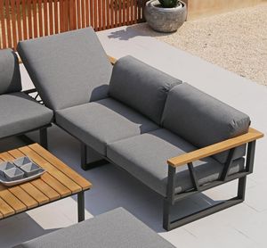 Zebra Belvedere Gartenloungesofa Edelstahl/Tuvatextil