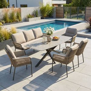 LC Garden Como Gartenmöbel-Set L (7 Plätze) Tisch 200x100cm