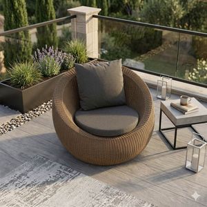Stern Anny Loungesessel Geflecht inkl. Kissen