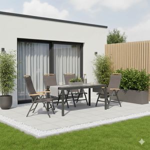 Kettler Memphis Gartenmöbel-Set M verstellbar (4 Plätze) mit OUTLIV. Tisch 160x90cm