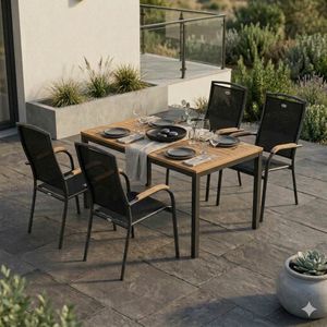 Hartman Raffaelo Gartenmöbel-Set M (4 Plätze) mit OUTLIV. Tisch 160x90cm