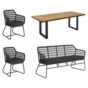 OUTLIV. Verona Gartenmöbel-Set M (5 Plätze) Tisch 200x100cm