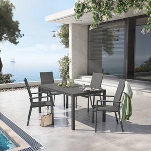 OUTLIV. Lucca Gartenmöbel-Set M (4 Plätze) Tisch 155x90cm
