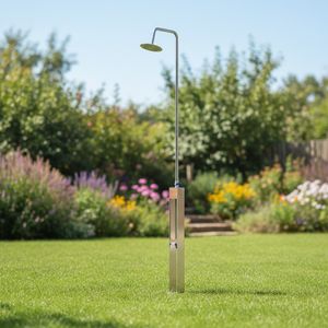 Ideal Altena Gartendusche Kaltwasser Edelstahl/Holz