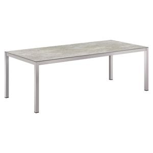 OUTLIV. Gartentisch 220x100cm Edelstahl/Dekton