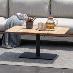 LifestyleGarden Pearl Loungetisch 89x60cm Aluminium/Teak