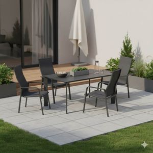 OUTLIV. Julia Gartenmöbel-Set M (4 Plätze) mit Kettler Diamond Tisch 160x95cm