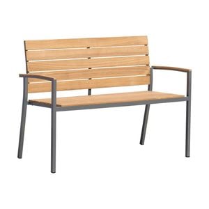 OUTLIV. Pamplona Gartenbank Edelstahl/Teak