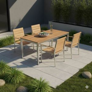 OUTLIV. Pamplona Gartenmöbel-Set M (4 Plätze) Tisch 160x90cm