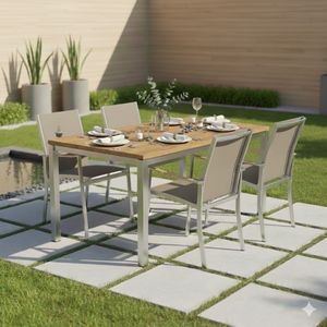 OUTLIV. Oviedo Gartenmöbel-Set M (4 Plätze) Tisch 160x90cm