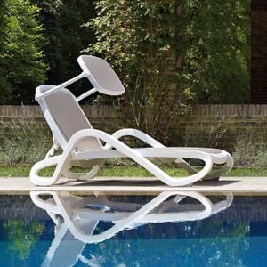 Nardi Alfa 2-teiliges Set Gartenliege & Sonnendach Kunststoff/Textilene