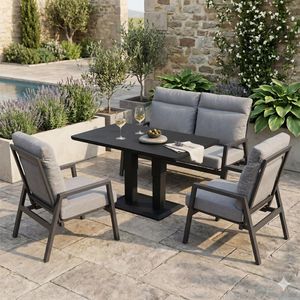 LC Garden Sondrino Dininglounge verstellbar mit OUTLIV. Tisch 150x90cm Aluminium/Polyester