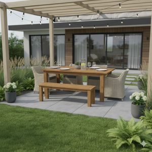 OUTLIV. Oxford Gartenmöbel-Set L (6 Plätze) Tisch 200/260x100cm