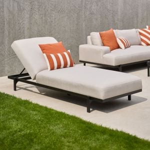 Hartman Lucas Gartenliege verstellbar Aluminium/Sunbrella