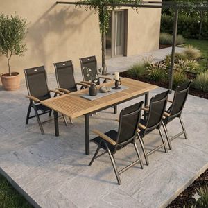 Hartman Alice Gartenmöbel-Set L (6 Plätze) Tisch 150/210x90cm