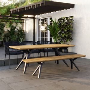 OUTLIV. Zui Gartenmöbel-Set 5-tlg. Tisch 220x100cm