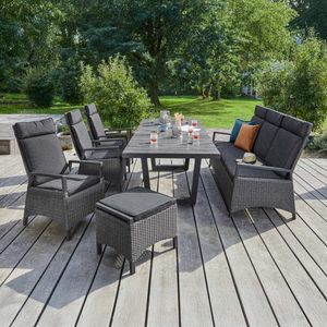 LC Garden Keramo Gartenmöbel-Set L 6 (Plätze) Tisch 200/260x100cm