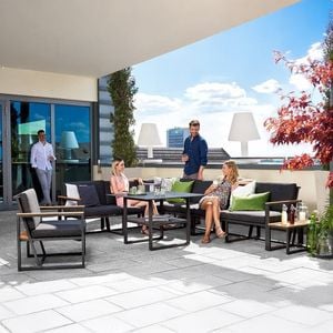 Sieger Havanna Dininglounge 9-teilig Aluminium/Sunproof