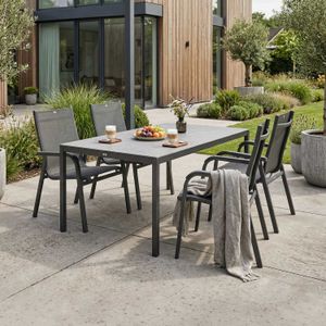 Kettler Basic Plus Gartenmöbel-Set mit OUTLIV. Tisch Aluminium/Dekton