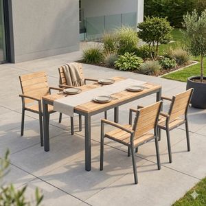OUTLIV. Pamplona Gartenmöbel-Set M (4 Plätze) Tisch 160x90cm