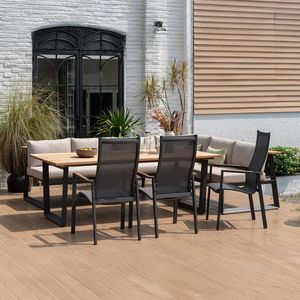 LifestyleGarden Jimmy Dininglounge Tisch 216x99cm Aluminium/Olefin