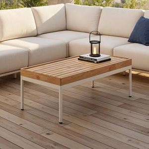 Stern Coco Loungetisch Aluminium/Teak