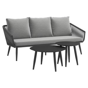 OUTLIV. Alex Loungeset inkl. Loungetische Aluminium/Rope/Olefin