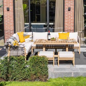 Garden Impressions Santos Dininglounge Tisch 150x90cm Akazie/Rope/Polyester