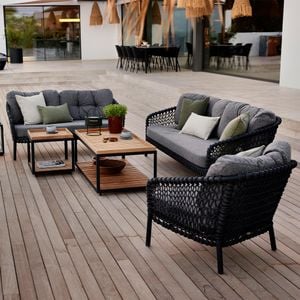 Cane-Line Ocean Loungeset 5-tlg. mit Tischen Aluminium/Teak