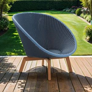 Cane-Line Peacock Loungesessel Teak/Aluminium/Geflecht