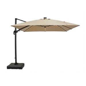 LC Garden Cantilever Ampelschirm mit LED-Beleuchtung 300x300cm