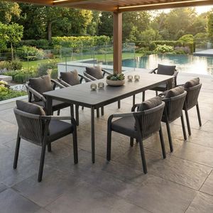 OUTLIV. Bordeaux Gartenmöbel-Set XL (8 Plätze) Tisch 220x100cm