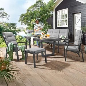 LC Garden Bondino Gartenmöbel-Set L verstellbar (6 Plätze) Tisch 200/260x100cm