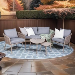 OUTLIV. Loungeset Stahl/Kunstfaser