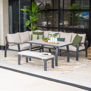 Garden Impressions Vasano Dininglounge Tisch 150x80cm Aluminium/Polyester
