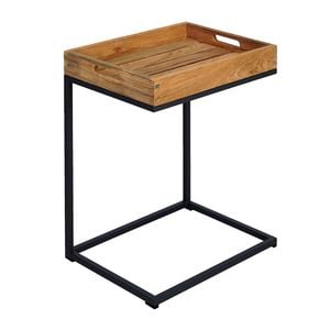 OUTLIV. Tray Beistelltisch Stahl/Teak Recycelt