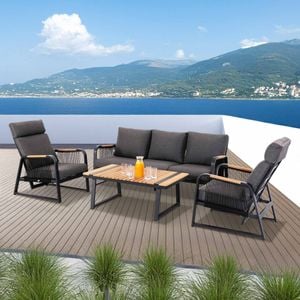 OUTLIV. Siena Loungeset Aluminium/Rope/Kunstfaser