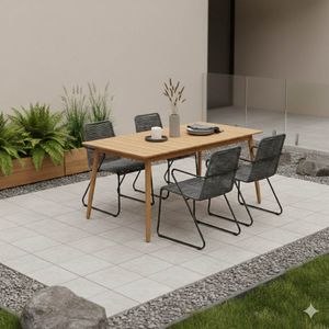 OUTLIV. Maranello School Gartenmöbel-Set M (4 Plätze) Tisch 160x90cm