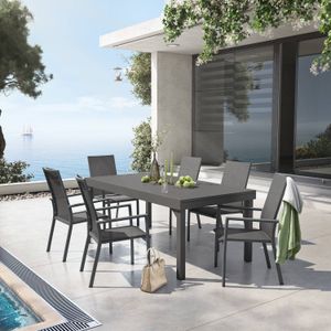 OUTLIV. Lucca Gartenmöbel-Set L (6 Plätze) Tisch 200/320x100,5cm