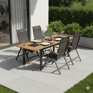 Hartman Alice Gartenmöbel-Set M (4 Plätze) Tisch 180/240x100cm