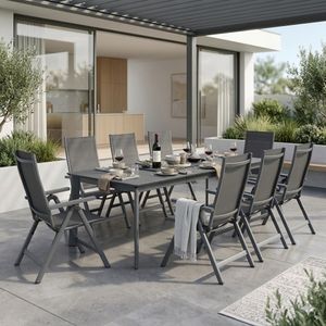 OUTLIV. Jacob Gartenmöbel-Set XL (8 Plätze) Tisch 220x100cm