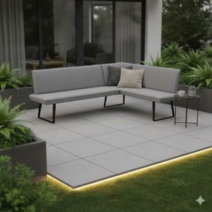 Niehoff Elba Diningsofa Stahl/Olefin