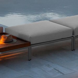 HOUE Level 2 Loungehocker Aluminium/Sunbrella