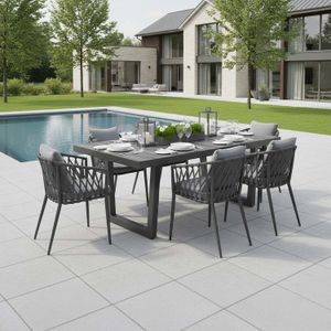 LC Garden Sunrepo Gartenmöbel-Set L (6 Plätze) Tisch 200x100cm