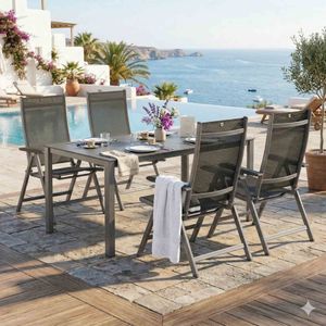 Kettler Basic Plus Gartenmöbel-Set M (4 Plätze) Tisch 160x95cm