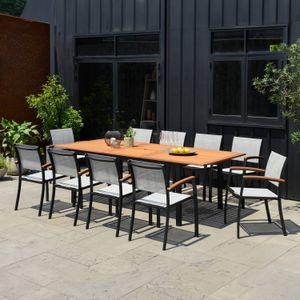 LifestyleGarden Ragusa Gartenmöbel-Set XXL (10 Plätze) Tisch 180/240x100cm