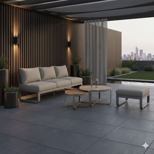 Zebra Fly Loungeset inkl. Loungetische Aluminium/Olefin