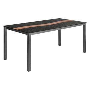 deVries Willington Gartentisch 180x90cm Edelstahl/HPL