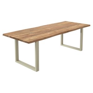 OUTLIV. Negara Gartentisch Edelstahl/Teak recycelt